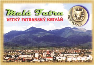 Pohľadnica Pohľad na obec Turany Grafická úprava Pohľadnica Pohľad na obec Turany Grafická úprava