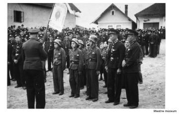 Odovzdávanie dorasteneckej štandardy, 10.9.1950 Odovzdávanie dorasteneckej štandardy, 10.9.1950
