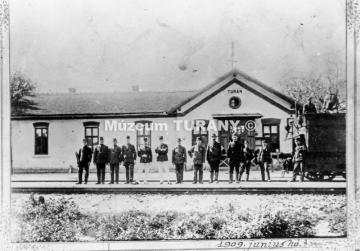 Železničná stanica - jún 1909 Železničná stanica - jún 1909