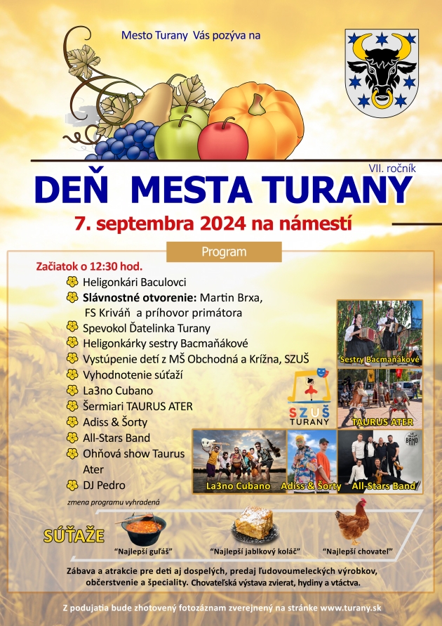 Plagát - Deň mesta Turany